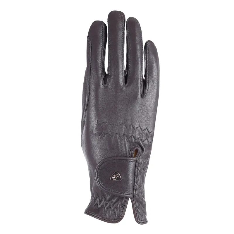 Shires Aubrion Estade Leather Riding Gloves Brown-2
